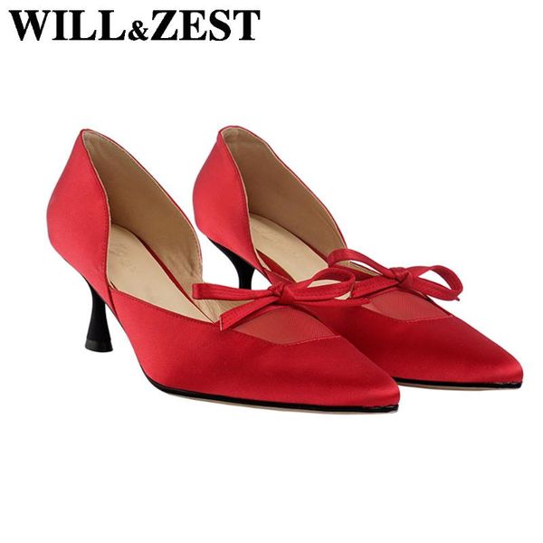 

dress shoes will&zest wedding bridesmaid pumps satin red autumn designer evening women crossdresser fetish high heels 33 size, Black