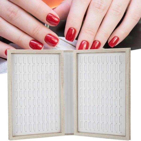 

nail art kits 180 grids /1 set wood card book polish display false tip color
