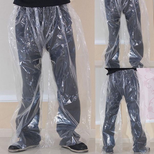 

raincoats 1pc transparent disposable rain-proof pants portable outdoor travel motorcycle cycling bike rainwear rain covers ad