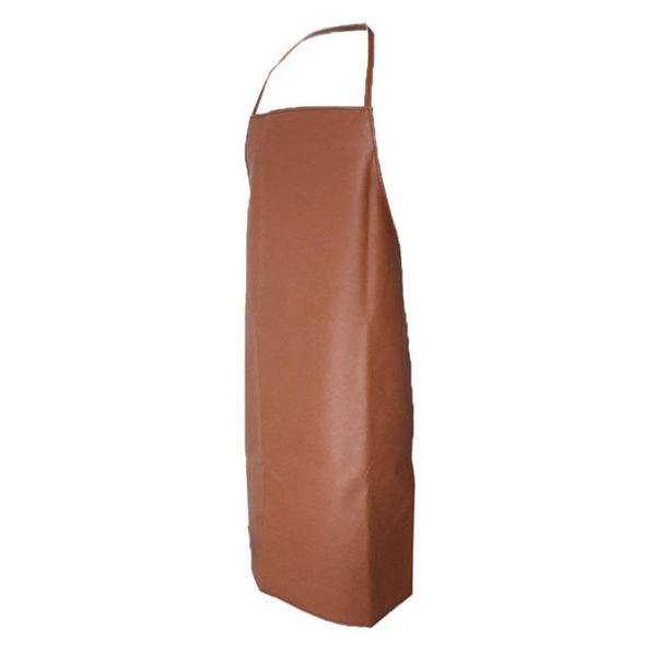 

aprons waterproof apron pu bib kitchen leather brown