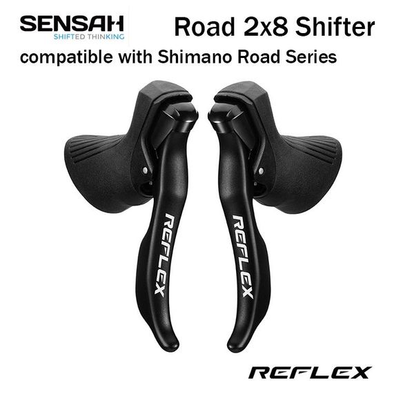 

bike derailleurs sensah groupset reflex road shifter 2x8 speed brake lever bicycle rear derailleur sora tiagra claris