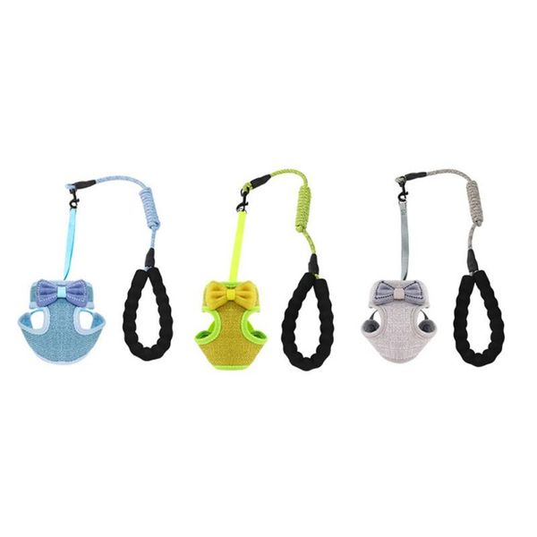 

cat collars & leads dog adjustable harness vest walking lead leash for puppy dogs collar polyester mesh small medium pet