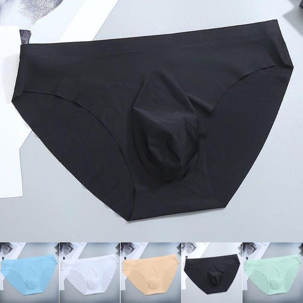 

underpants men y front briefs men's underwear soft mid waist panties one piece semi-transparent breathable brief bottom short lingerie, Black;white