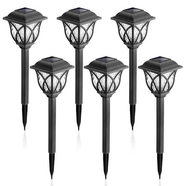

2pcs/6pcs outdoor led solar light waterproof stake lamp home garden yard