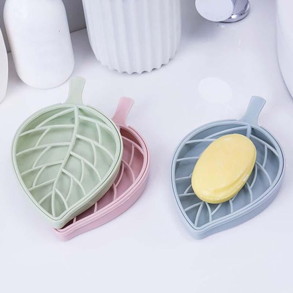 

leaf shape soap holder multi-functional household storage box dish toilet shower tray draining rack bathroom gadgets dishes