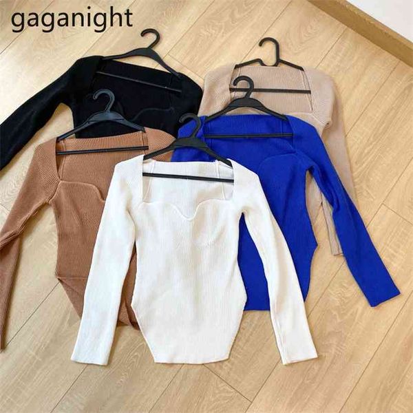 

fashion solid women sweater knitted chic korean club outwear autumn winter office lady thin sweaters slim 210601, White