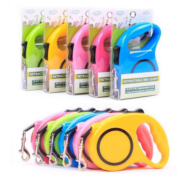 

3m/5m retractable dog leash walking leads extending rope for small medium dogs accesorios para perros collars & leashes