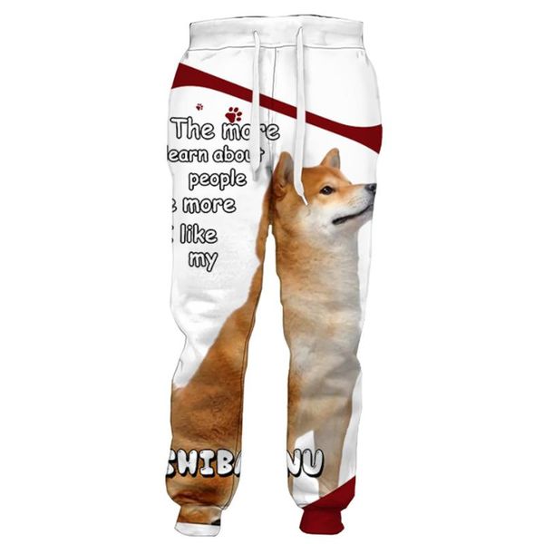 

men's pants cloocl pet dog husky camo trousers 3d print pockets casual harajuku sweatpants women men clothing drop, Black