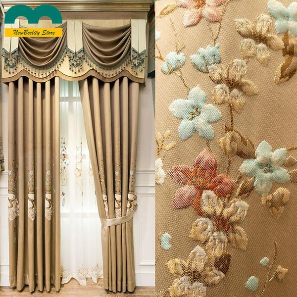 

curtain & drapes chinese style high-precision jacquard cloth living room bedroom shading modern minimalist floor