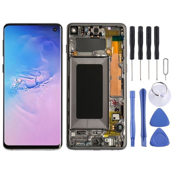 

LCD Screen and Digitizer Full Assembly with Frame for Galaxy S10