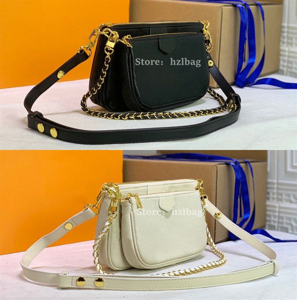 

multi pochette accessoires shoulder bags 2 in 1 cross body round coin purse monograms embossed leather women designer chain bag