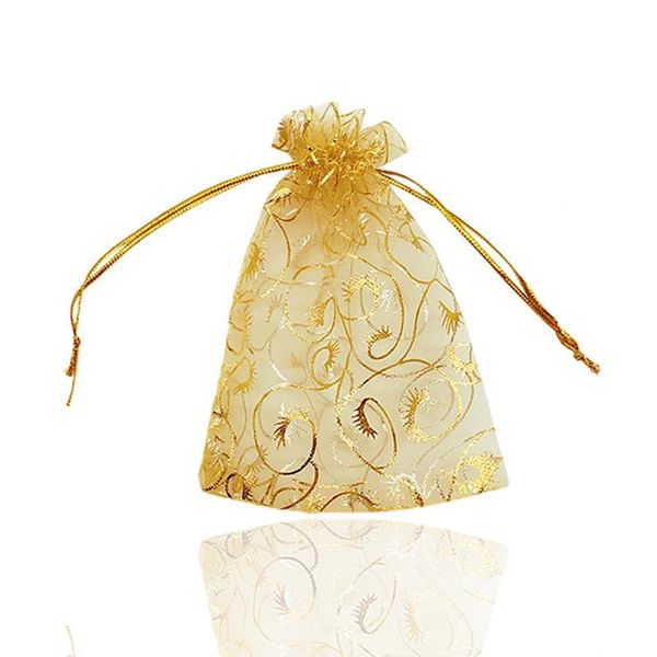 

120pcs 7*9cm tulle organza bags candy drawstring pouches gift jewelry packing mariage wedding wrap