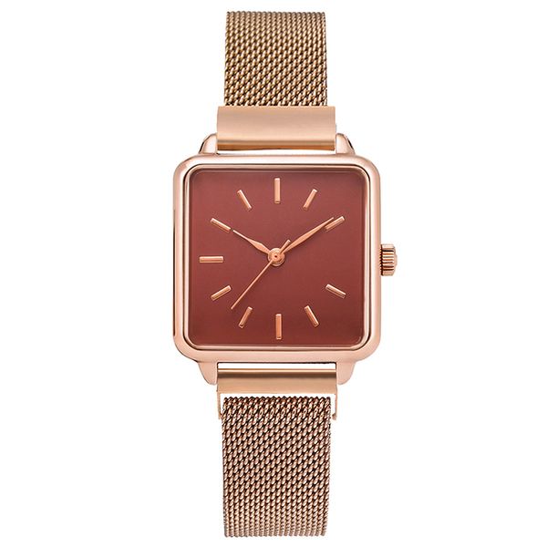 

women watch quartz watches stainless steel case fashion for ladies casual wristwatch business wristwatches montre de luxe festival, Slivery;brown