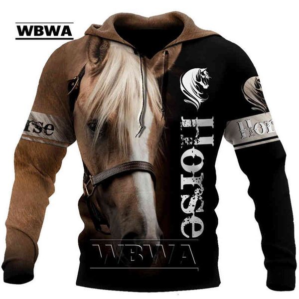 

men's hoodies & sweatshirts wbwadrop send autumn hoodies pretty horse 3d printed the of men streetwear pullover jacket wd0128 zipm, Black