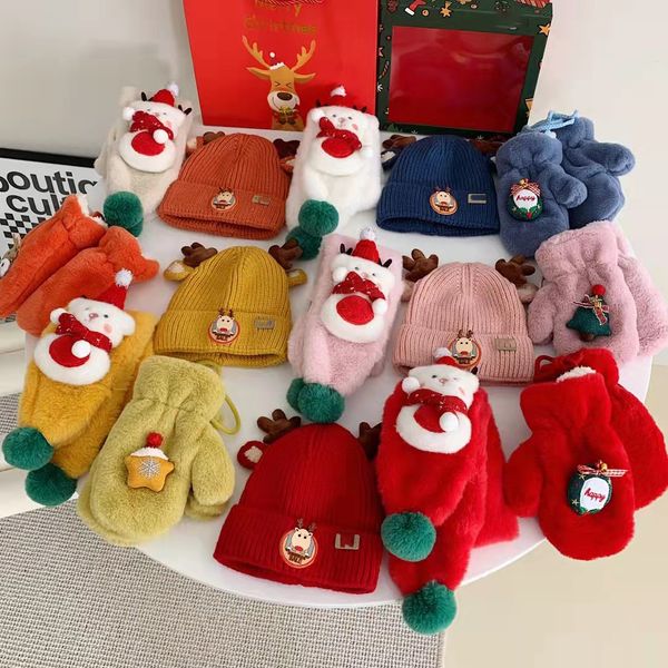 

kids accessories scarves fashion luxury hats scarves&gloves sets baby christmas snowman hat scaf glove child winter keep warm cap set 5 colo, Red;brown