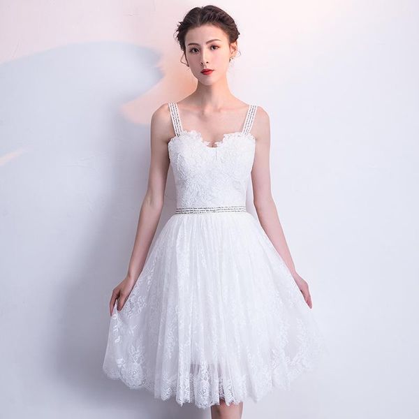 

women exquisite elegant formal party dress white sweet lace a-line dresses v-neck backless spaghetti strap banquet gown ethnic clothing, Red