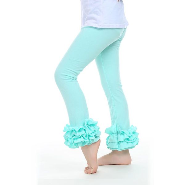 

trousers girls triple ruffle leggings,baby girl double leggings,toddler pants,infant knit fall pants, Blue