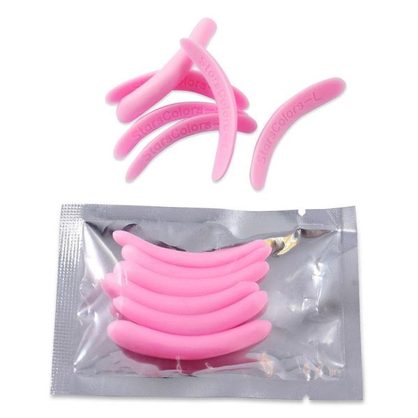 

eyelash curler 3pairs pink perm silicone pad recycling lashes rods shield lifting 3d makeup accessories applicator tool