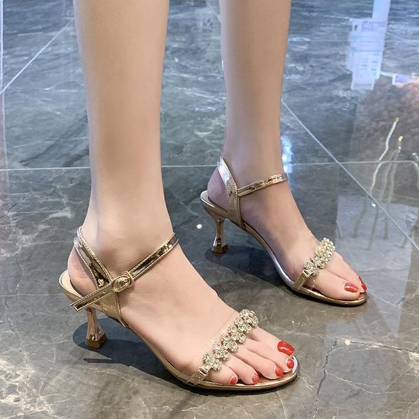 

sandals comfort shoes for women stiletto heels suit female beige 2021 summer buckle strap fashion black high low clear plast