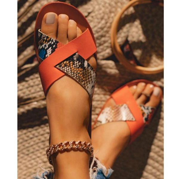 

sandals 2021 summer shoes women fashion cross strap beach woman slides open toe comfort flat female outdoor slippes, Black
