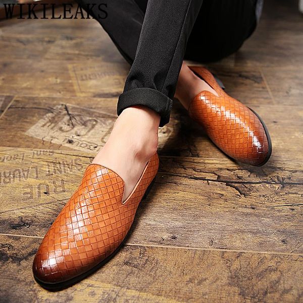 

dress shoes italian men coiffeur loafers leather slip formal classic black tenis masculino adult