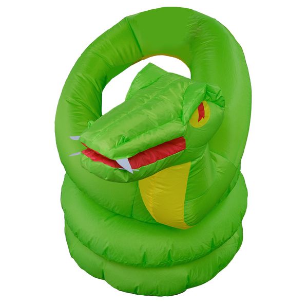 

mascot costumesgreen bend scary snake monster inflatable costumes christmas halloween costume party role play disfraz for adultmascot, Red;yellow