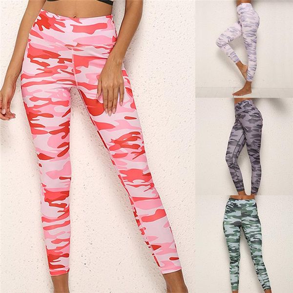 

women's leggings fashion workout for women high waist push up legging camouflage printed female fitness pants casual trousers, Black