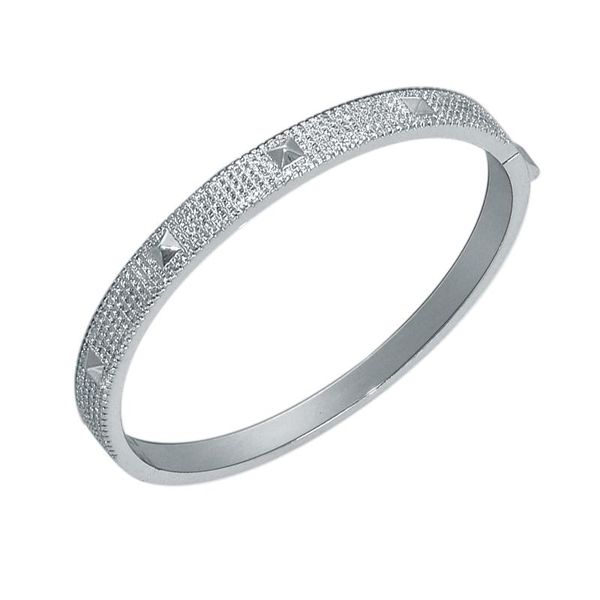 

bangle fashion charm luxury gold color natural stones hand crystal shine bracelets for women couple girlsfriend cuff, Black