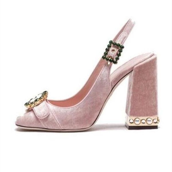 

dress shoes 2021 brand runway sandal round toes rhinestone buckle slingback gladiator sandals women party, Black
