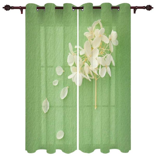

luxury modern window curtains white flower simple bedroom living room dining decoration translucent beautiful curtain & drapes