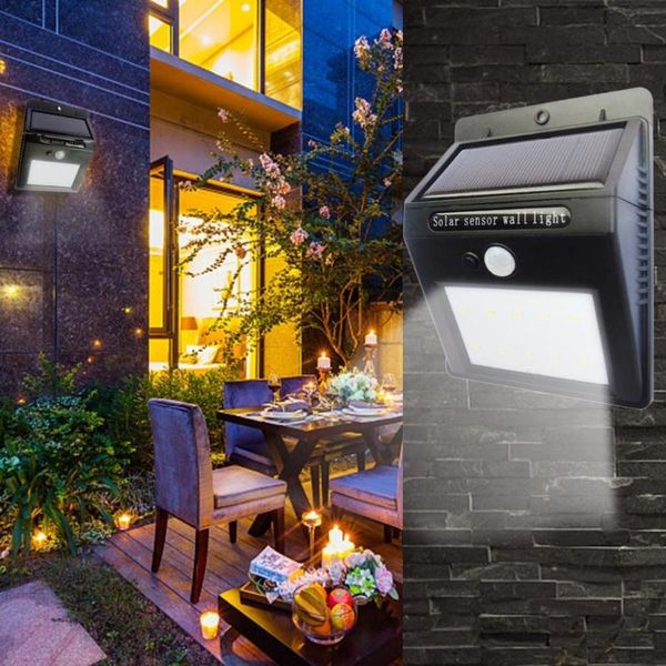 

solar lamps waterproof 10/20/30 leds power wall lamp sound control motion-sensing light human body induction outdoor garden lighting