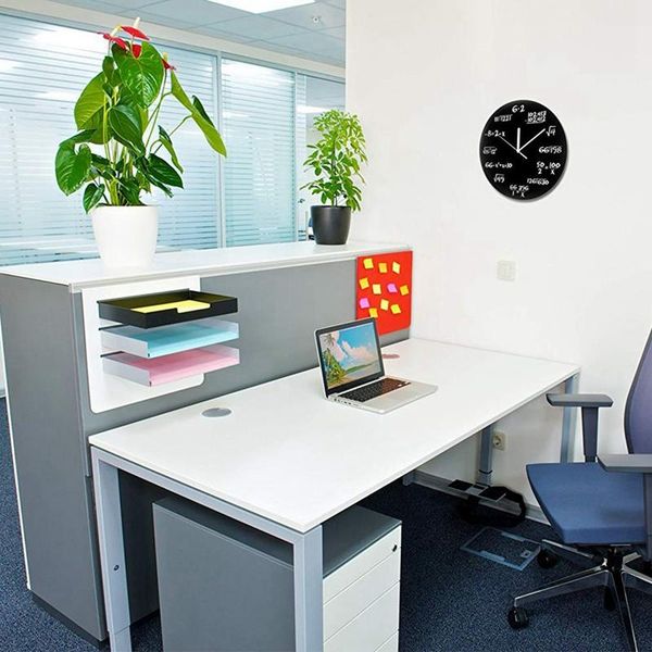 

math wall clock - unique each hour marked by a simple equation clocks