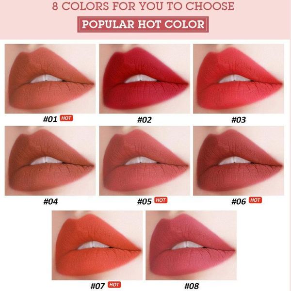 

lip gloss 8 colors matte waterproof long lasting natural lipstick makeup moisturizer woman liquid l5q6
