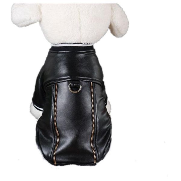 

dog apparel leather coat jacket winter clothes chihuahua poodle bichon yorkie pomeranian pet clothing dropship