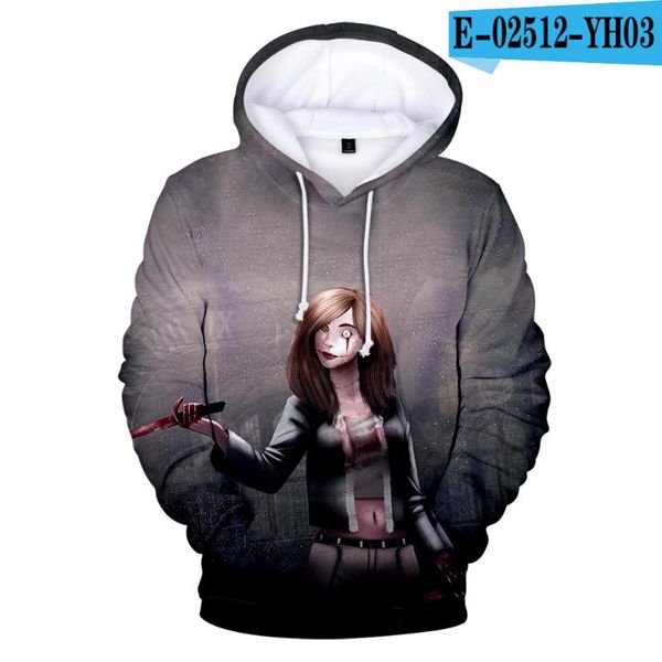 

men's hoodies & sweatshirts classic funny creepypasta ticcitoby 3d print men women long sleeve sweatshirt fashion casual pullovers, Black