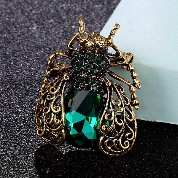 

pins, brooches zlxgirl quality vivid crystal bee brooch fashion christmas gifts vintage hijab scarf accessories punk hats jewelry, Gray