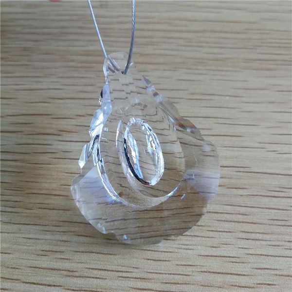 

chandelier crystal direct factory 63mm 100pcs transparent glass lamp parts suncatcher chains pendants for wedding decoration