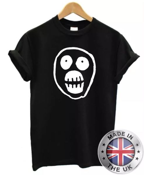 

mens wallet mighty boosh skull t-shirt s-xxl mens womens, White;black
