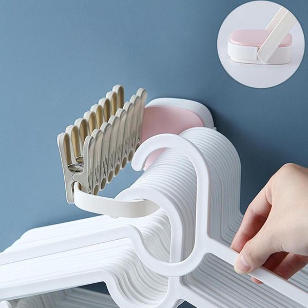 

hangers & racks foldable clothes peg hanger organizer home plastic rack storage dryer wall shelf holder w7b4