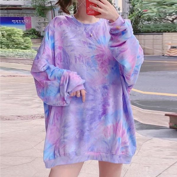 

women's hoodies & sweatshirts oversized women fashion tie dyed casual high street hooded sweatshirt men streetwear hoodie hoody, Black