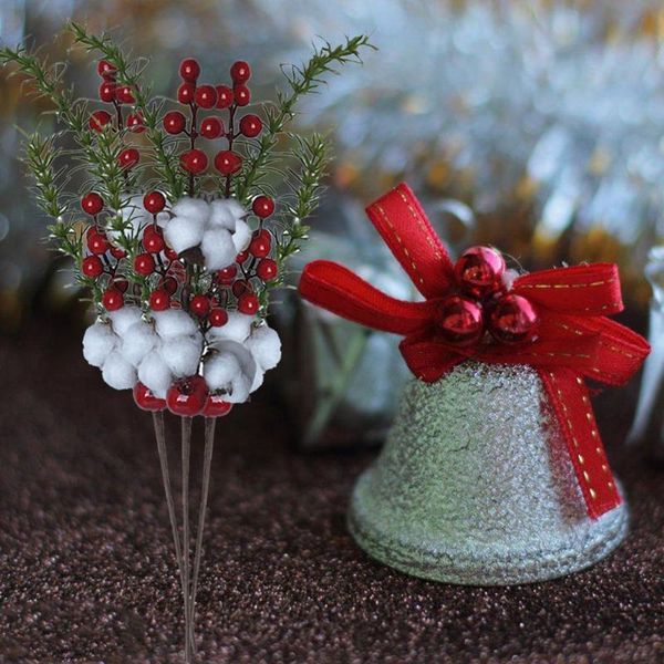 

decorative flowers & wreaths artificial money leaf lavender /3 heads fake cotton berry branch flower arrangement shooting props wedding home