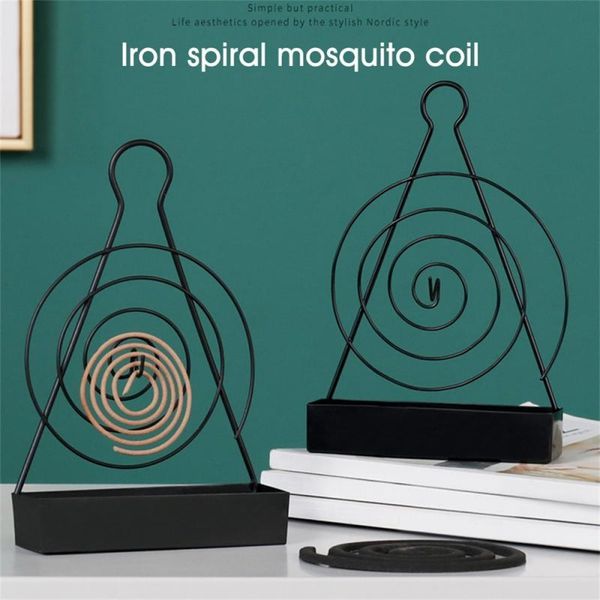 

fragrance lamps nordic spiral mosquito coil holder home decoractive repellent holderiron frame insect incense rack