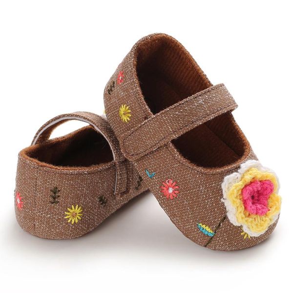 

first walkers baby walker infant girls crib shoes toddler soft prewalker 0-18m floral princess