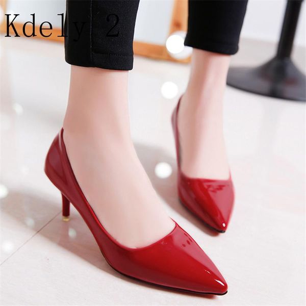 

dress shoes fashion big size thin stiletto high heel pumps women leather black white red nude ladies work