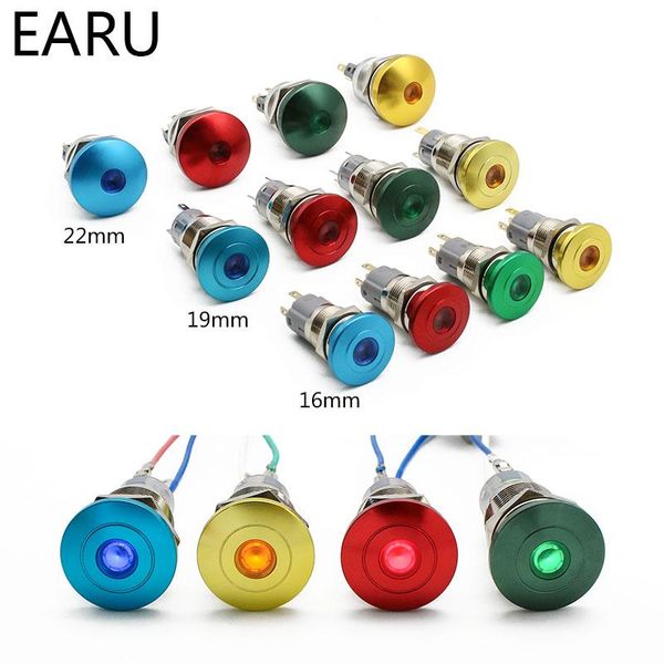 

smart home control 16/19/22mm metal waterproof mushroom head led indicator light lamp pilot emergency spush button switch power reset la