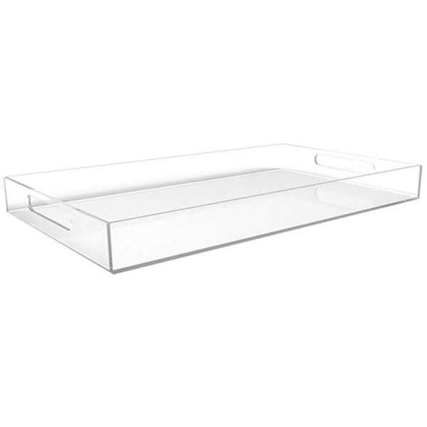 

kitchen storage & organization dish tray,made from acrylic for coffee table,breakfast,dish,large transparent