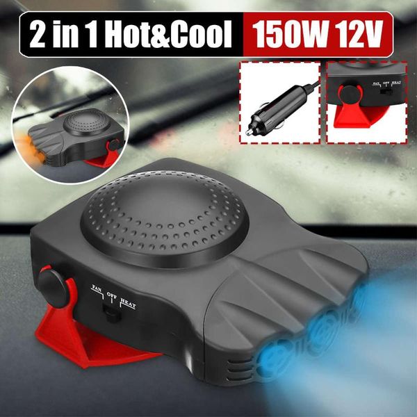 

12v car heating and cooling 2 in 1 auto heater cool fan windscreen window demister defroster low noise fans