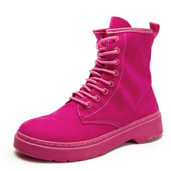 

boots shoes woman hight-women's casual trendy rose red thick bottomed warm luxury fashion, Black
