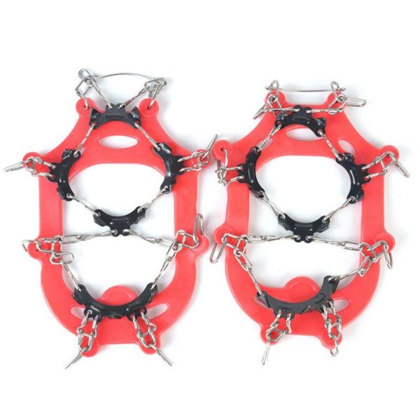 

cords, slings and webbing outdoor walking climbing hiking crampons traction cleats 11 teeth stainless steel anti-slip grips ice snow shoes b