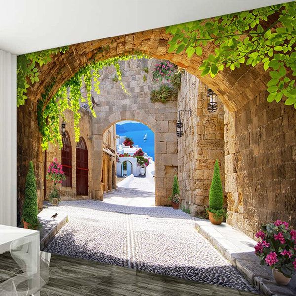 

wallpapers europe retro architecture romantic po mural painting wall paper for 3d living room tv background decor fresco cloth